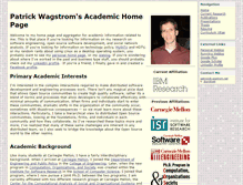 Tablet Screenshot of academic.patrick.wagstrom.net